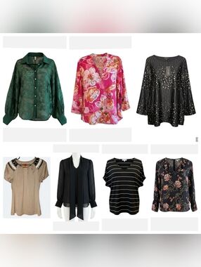 Women's Designer Blouses Tops Bundle Lot Tori Burch Natori Amour Vert Altuzarra